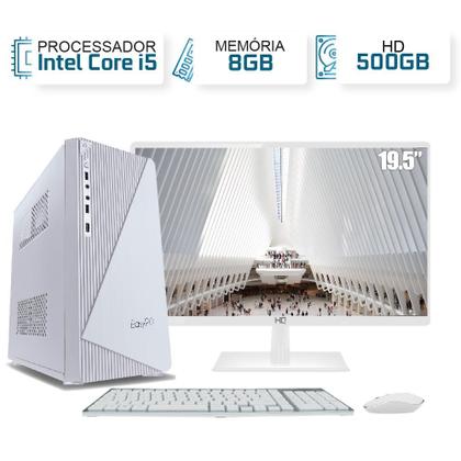 Computador EasyPC White Intel Core i5 8GB HD 500GB Monitor LED