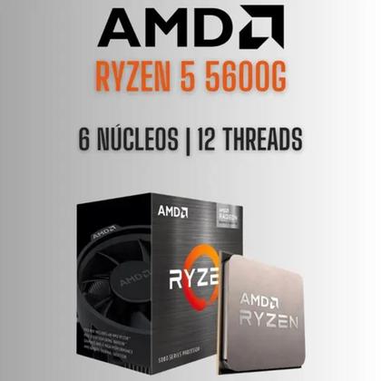 Imagem de Computador Gamer Completo AMD Ryzen 5 5600G, 16GB RAM, SSD 512GB Monitor 23.6 LED
