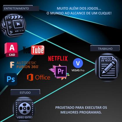 Imagem de Computador Gamer Completo Intel Core i7 3.9GHz RAM 16GB SSD 480GB GEFORCE 4GB  ADVANCEDTECH