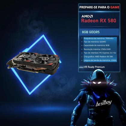 Imagem de Computador gamer max elite bestboy ryzen 5 8400f b650m 16gb ssd 512gb fonte 500w rx580 8gb