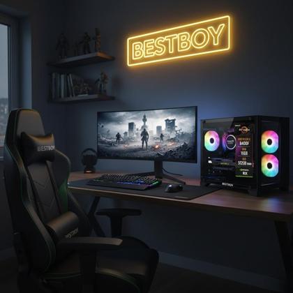 Imagem de Computador gamer max elite bestboy ryzen 5 8400f b650m 16gb ssd 512gb fonte 500w rx580 bpc345b