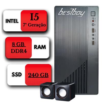 Imagem de COMPUTADOR GAMER PREMIUM BESTBOY INTEL CORE I5 7º 8GB RAM SSD 240GB 500W MOU TEC MON 20 PRETO