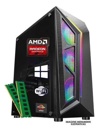 Imagem de Computador Gamer Ryzen 5 5600g 16gb Ram Ssd 480gb Vega Rgb