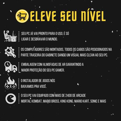 Imagem de Computador I3 9100 Memória 8Gb DDR4 SSD 240GB fonte 600W Monitor de 19