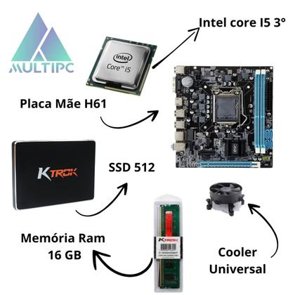 Imagem de Computador Multipc Completo I5 8GB RAM SSD 240GB Monitor 19" Teclado e Mouse Windows 10 Pro