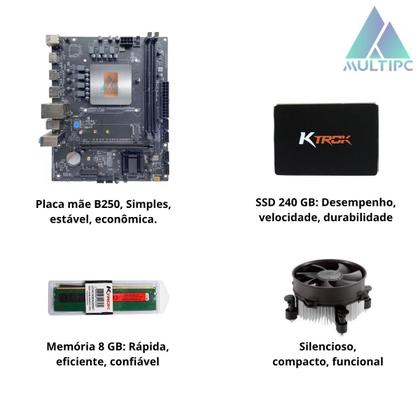 Imagem de Computador MultiPc i3 8ª Geração 8GB RAM SSD 240GB Win11 Pro