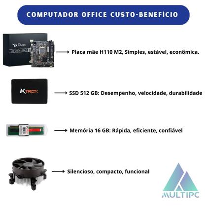Imagem de Computador MultiPc i5 6ª Geração 16GB SSD 512 WiFi Win10 Pro