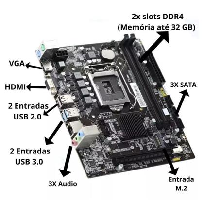 Imagem de Computador Multipc i5 6ª Geração 16GB SSD 512GB Wi-Fi Win10 Pro