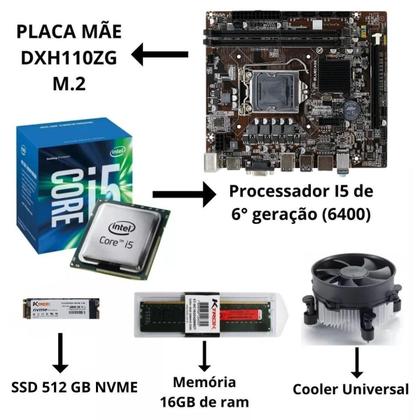 Imagem de Computador Multipc i5 6ª Geração 16GB SSD 512GB Wi-Fi Win10 Pro