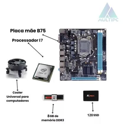 Imagem de Computador Multipc Intel Core I7 RAM 8GB SSD 120GB Win10 Pro