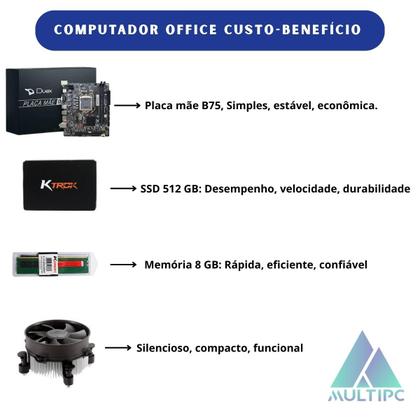 Imagem de Computador MultiPc Intel I5 8GB SSD 512 Win 10 Pro Bivolt