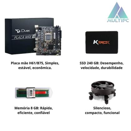 Imagem de Computador Multipc Slim Case Core I3 8Gb Ssd 240Gb Win11 Pro