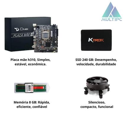 Imagem de Computador Multipc Slim Case Core I5 8Gb Ssd 240Gb Win10