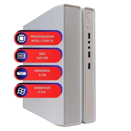 Imagem de Computador Multipc Slim Completo Branco I5 8Gb Ssd 240Gb W11