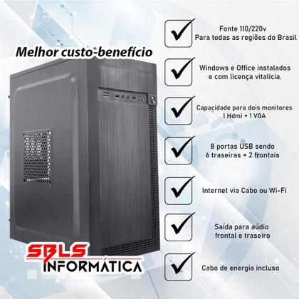 Imagem de Computador Pc Cpu Desktop I5 3.20ghz 16gb Ssd 480gb Gabinete Windows 11