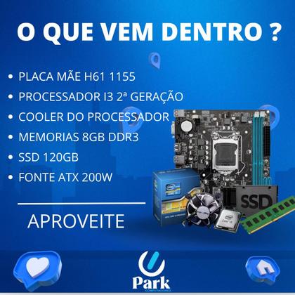 Imagem de Computador Pc Cpu Intel Core i3 SSD 120gb Memória Ram 8gb Windows 11