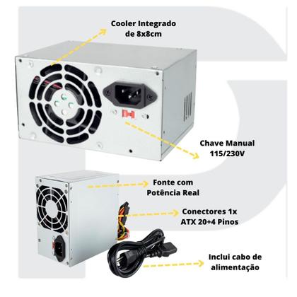 Imagem de Computador Pc Cpu Intel Processador I5 3470 Placa Mãe B75 Memória 8gb Ram 240 Ssd + Win