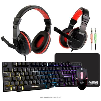Imagem de Computador PC Gamer Completo TOB Intel Core i5 SSD 240GB 8GB Gabinete Aquário Teclado Mouse Mouse Pad e Headset Gamer Monitor 19" Windows 10 Pro Trial