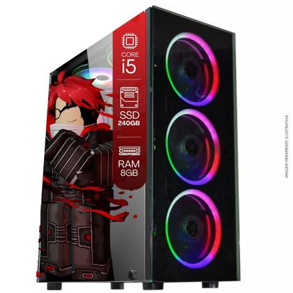 Imagem de Computador PC Gamer Completo TOB Intel Core i5 SSD 240GB 8GB Teclado Mouse Mouse Pad e Headset Gamer Joystick Monitor 19" Windows 10 Pro Trial