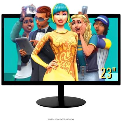 Imagem de Computador PC Gamer Completo TOB Intel Core i5 SSD 240GB 8GB Teclado Mouse Mouse Pad e Headset Gamer Joystick Monitor 23" Windows 10 Pro Trial