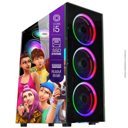Imagem de Computador PC Gamer Completo TOB Intel Core i5 SSD 240GB 8GB Teclado Mouse Mouse Pad e Headset Gamer Monitor 23" Windows 10 Pro Trial