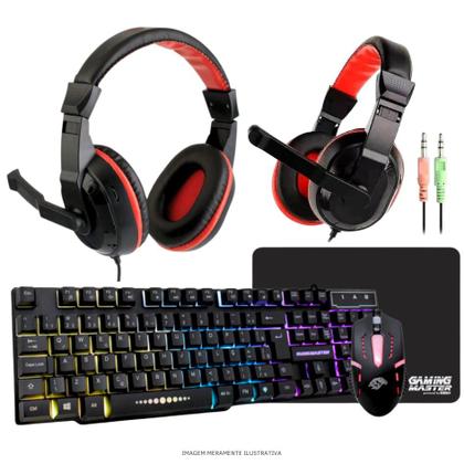 Imagem de Computador PC Gamer Completo TOB Intel Core i7 SSD 240GB 8GB Teclado Mouse Mouse Pad e Headset Gamer Monitor 19 Windows 10 Pro Trial