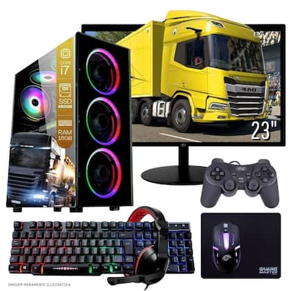Computador PC Gamer Completo TOB Intel Core i7 SSD 480GB 16GB Teclado Mouse Mouse Pad e Headset Gamer... — vendido por Pelicadorei
