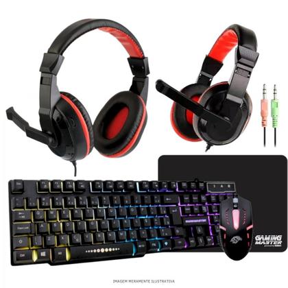 Imagem de Computador PC Gamer Completo TOB Intel Core i7 SSD 480GB 16GB Teclado Mouse Mouse Pad e Headset Gamer Monitor 23" Windows 10 Pro Trial