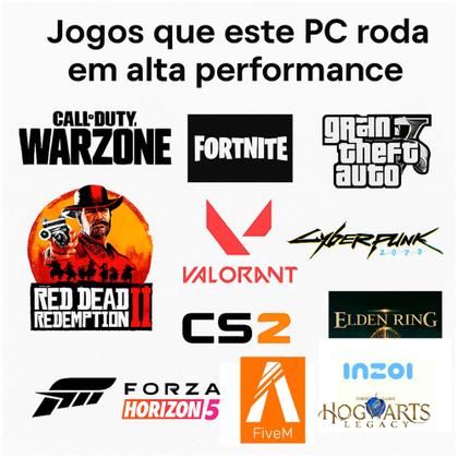 Imagem de Computador Pc Gamer Intel Core i9 11ª Geração 64gb Ram, Nvme 2tb, Rtx 5060, Monitor 24" 165Hz Curvo Com Áudio - Preto