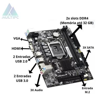 Imagem de Computador Pc I3 MultiPc 8GB DDR4 120SSD 6Geração Win10 Pro