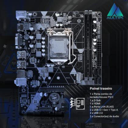 Imagem de Computador PC MultiPc Intel I5 8ª Geração Memória 8G SSD 480GB Win 11 Pro