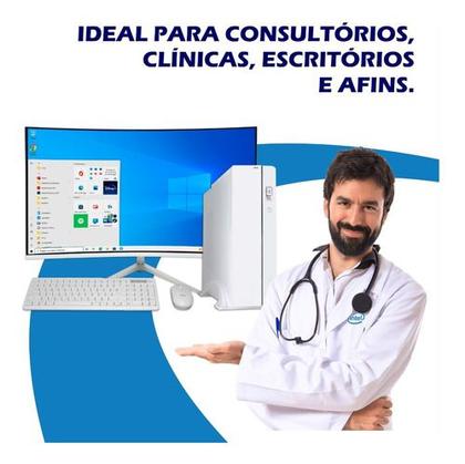 Imagem de Computador Pc Slim Branco I3 4gb Ram Ssd 120gb Tela 23 Fhd