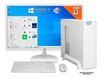 Imagem de Computador Pc Slim Branco I5 8gb Ram Ssd 240gb Tela 23 Plana