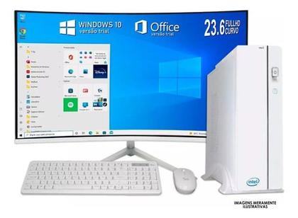 Imagem de Computador Pc Slim Branco I7 16gb Ram Ssd 960gb Tela 23 Wifi