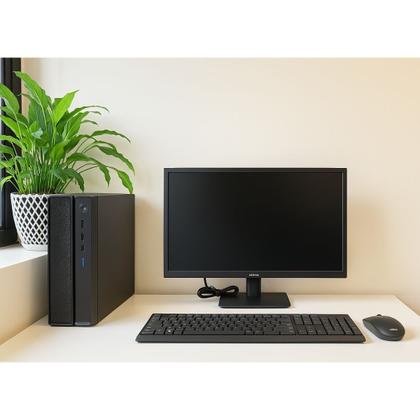 Imagem de Computador PC SlimDesk Completo MultiPC Core I3 RAM 8GB SSD 240GB Windows 11 Pro + Teclado e Mouse S/ Fio e Monitor 19"