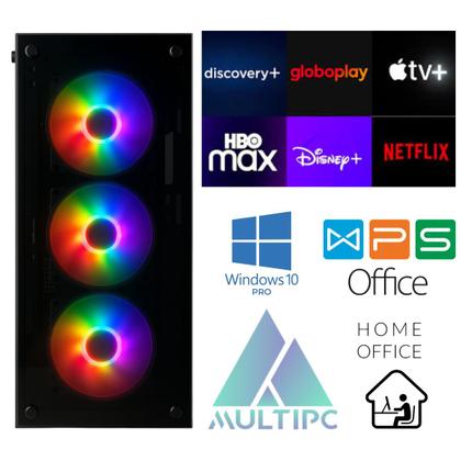 Imagem de Computador Pc Up Starter Completo Intel I7 Memória 8 GB SSD 240 GB Kit Gamer Teclado e Mouse Monitor 19" Polegadas