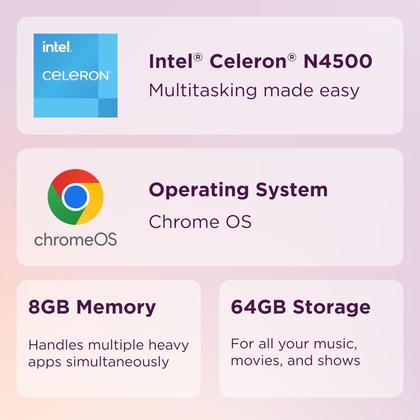 Imagem de Computador portátil Lenovo IdeaPad 3i Chromebook de 15,6" Intel Celeron 8GB