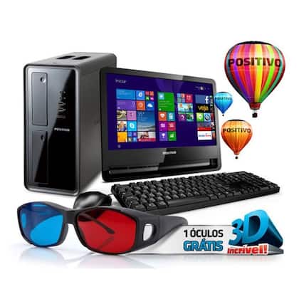 Computador Positivo K5190 Core I3 4GB HD1TB Windows 8 Monitor 18,5