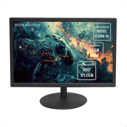 Imagem de Computador Slim Bestboy Work Machine Intel Core i5 4ª Geração 16GB RAM SSD 512GB Teclado, Mouse e Monitor 19
