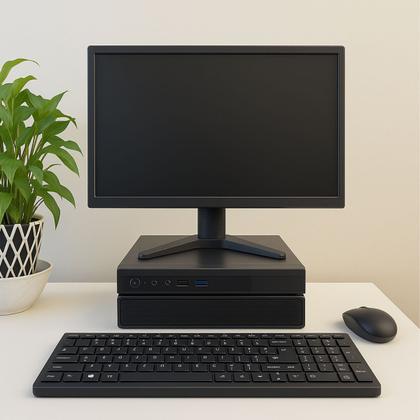 Imagem de Computador Slim Intel i3 6ª Geração Ram 8GB SSD 512GB Windows 11 Completo Monitor 19" e Kit Office