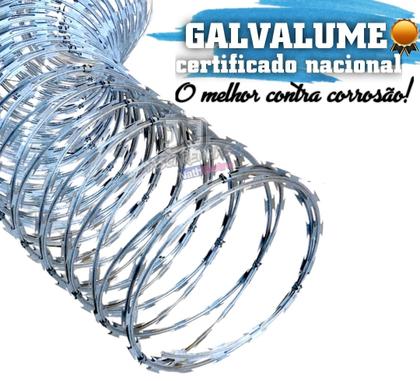 Imagem de Concertina espiral dupla rolo clipada crimpada 30cm - 25m