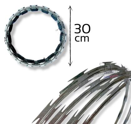 Imagem de Concertina para muro portão cerca 30cm - 10m (40 voltas)