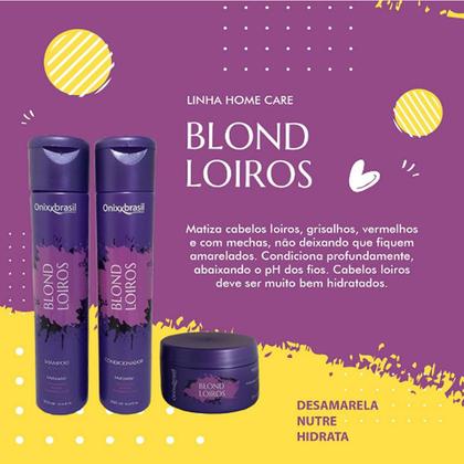 Imagem de Condicionador blond loiros 300 ml - onixx (roxo)