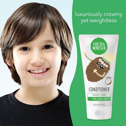 Imagem de Condicionador de cabelo Fresh Monster Kids Coconut 180 ml (pacote com 2)