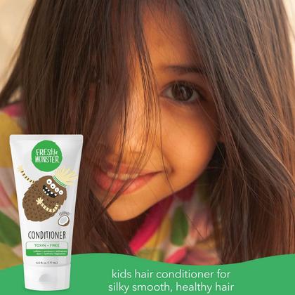 Imagem de Condicionador de cabelo Fresh Monster Kids Coconut 180 ml (pacote com 2)