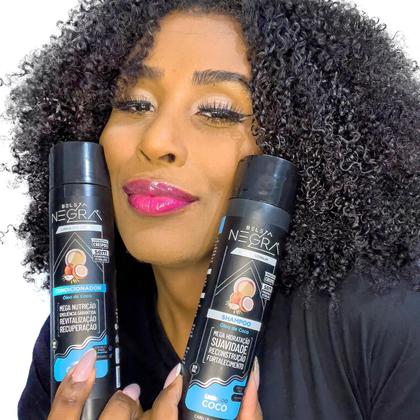 Imagem de Condicionador de Coco-Beleza Negra & Co - Cabelo Crespo, Cacheados, Natural, Orgânico e Sintético