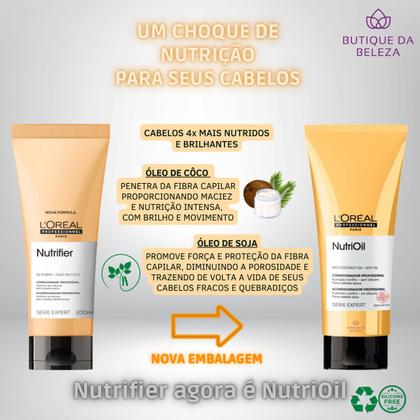 Imagem de Condicionador de Nutrição Intensa Loreal NutriOil 200ml - Brilho e Maciez