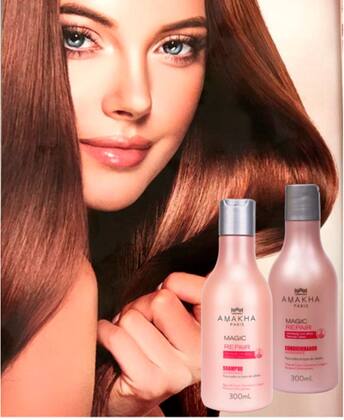 Imagem de Condicionador e Shampoo Magic Repair 300ml Amakha Paris