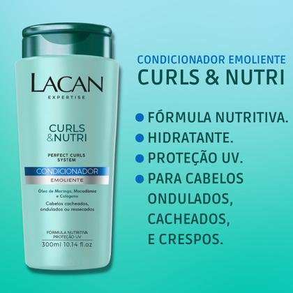 Imagem de Condicionador Emoliente Curls & Nutri Lacan 300ml Cachos