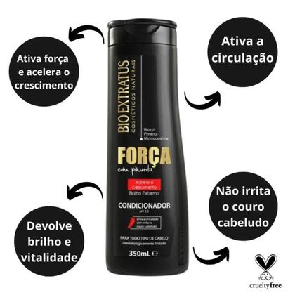 Imagem de Condicionador Força Com Pimenta 350Ml Bio Extratus